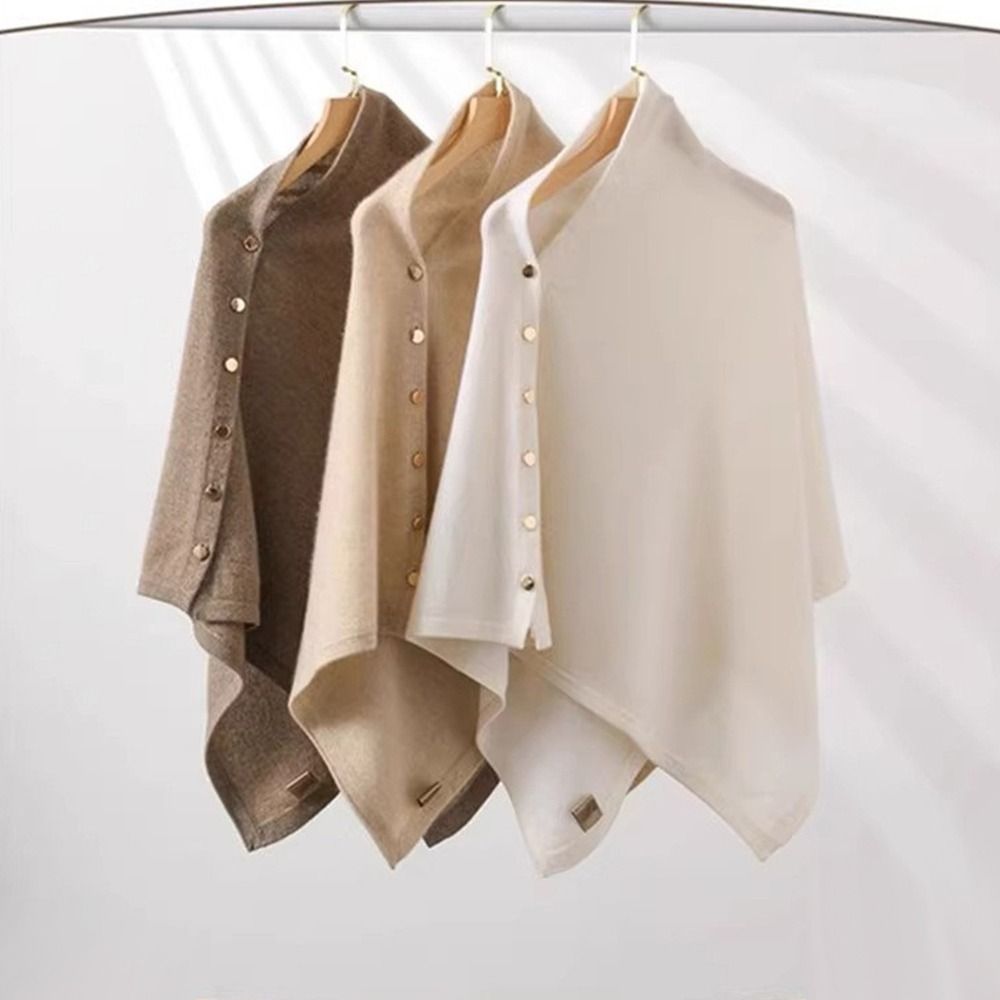 Winter Clothing Women Sale - Nowa pashmina z guzikami, ciepła, asymetryczna