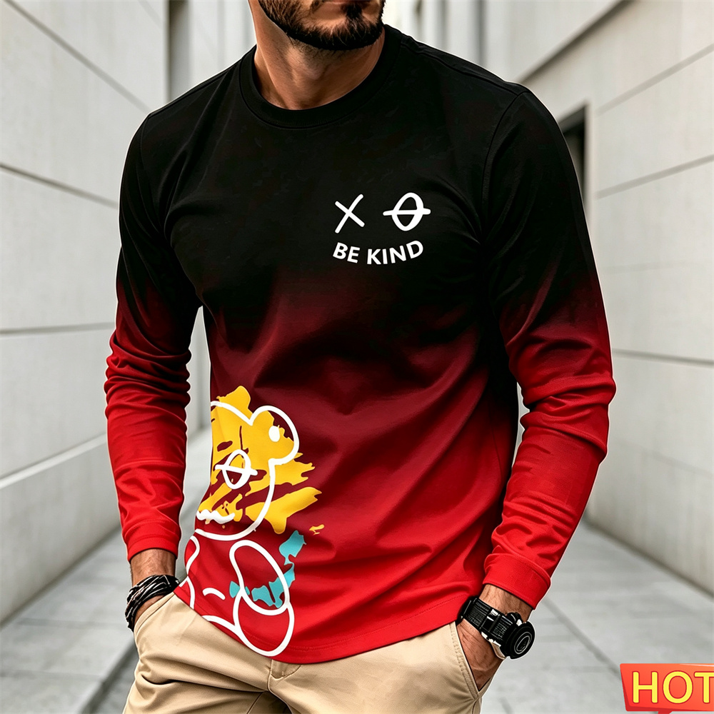 Winter Clothing For Men - Męska jesienno-zimowa codzienna koszulka z długim