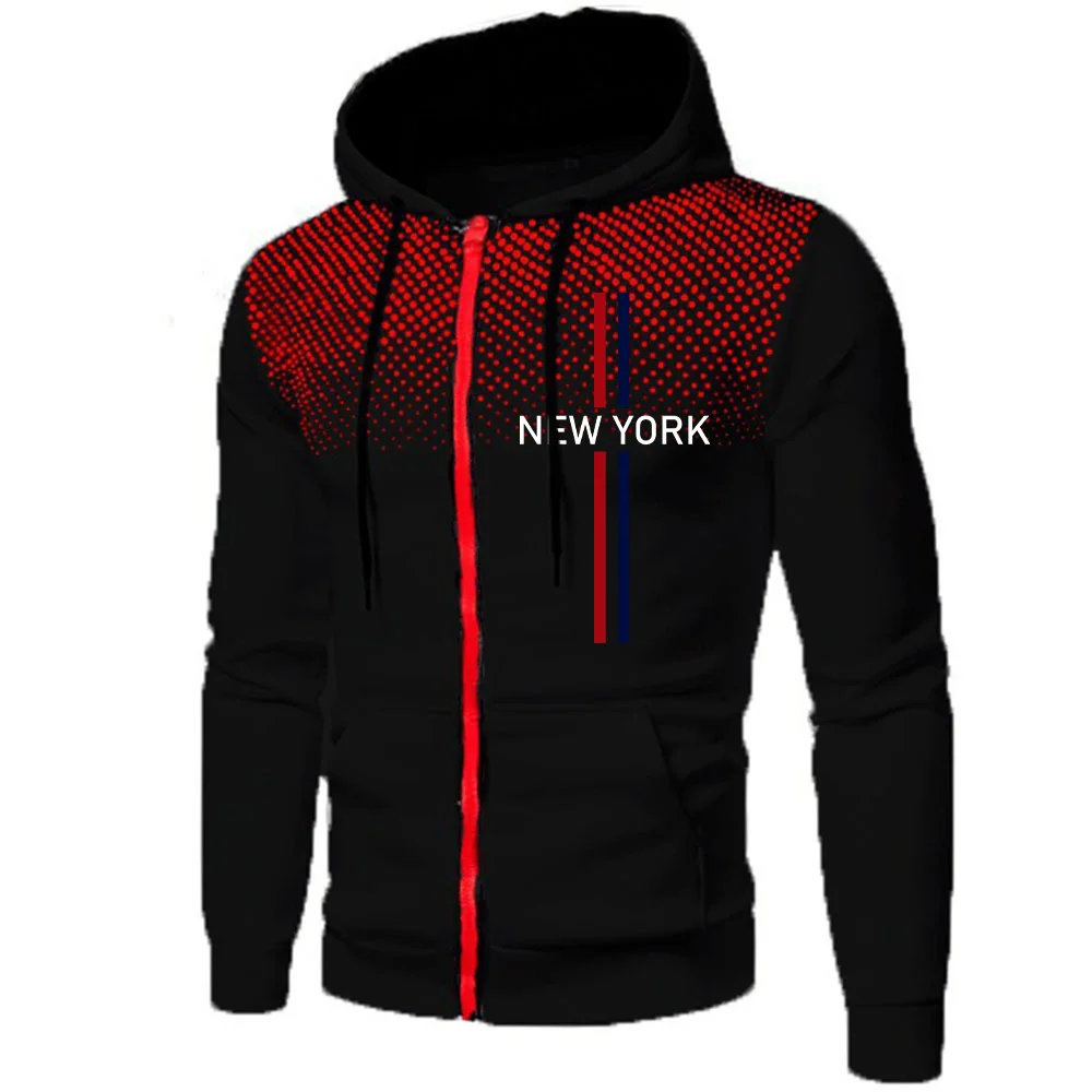 Winter Clothing New York - Nowe Męskie Kurtki z Nadrukiem z