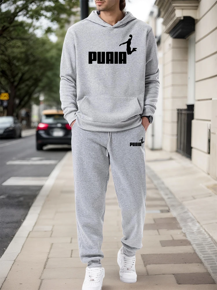 Winter Clothing For Men - Męski Zestaw/Bluza z Kapturem/Spodnie 2026 Jesień