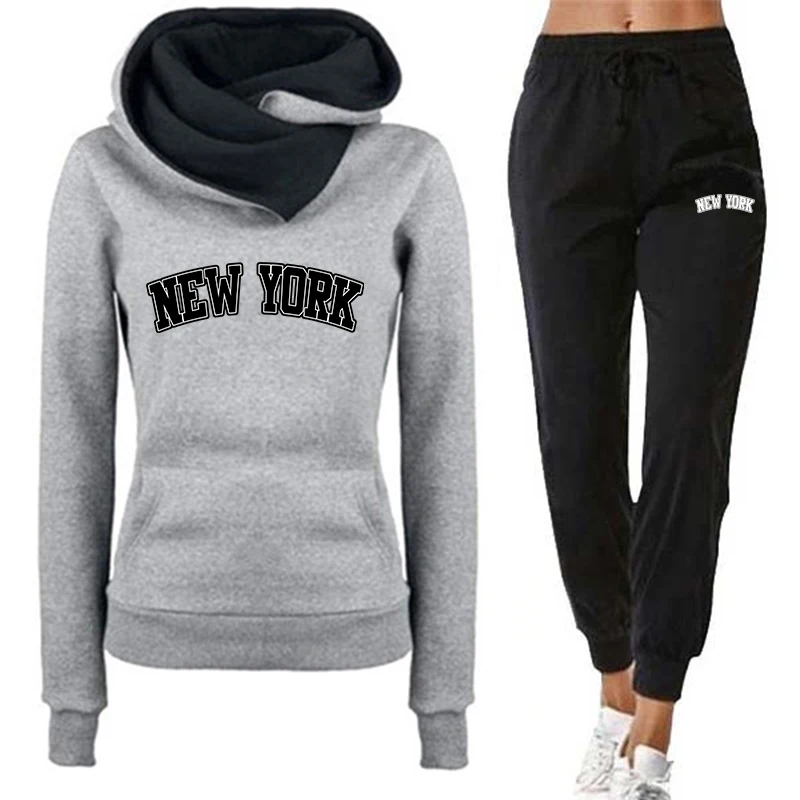 Winter Clothing New York - Damski dres z kapturem na jesień