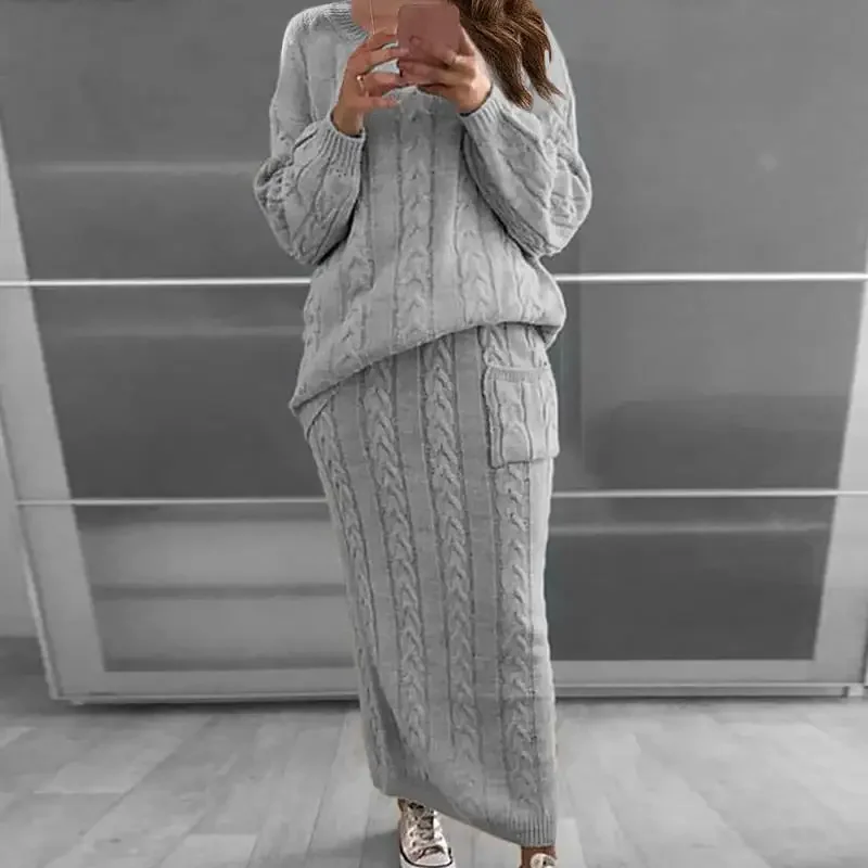 Winter Clothing Women Sale - Sweter damski Zestaw jesienno-zimowy Dwuczęściowy zestaw