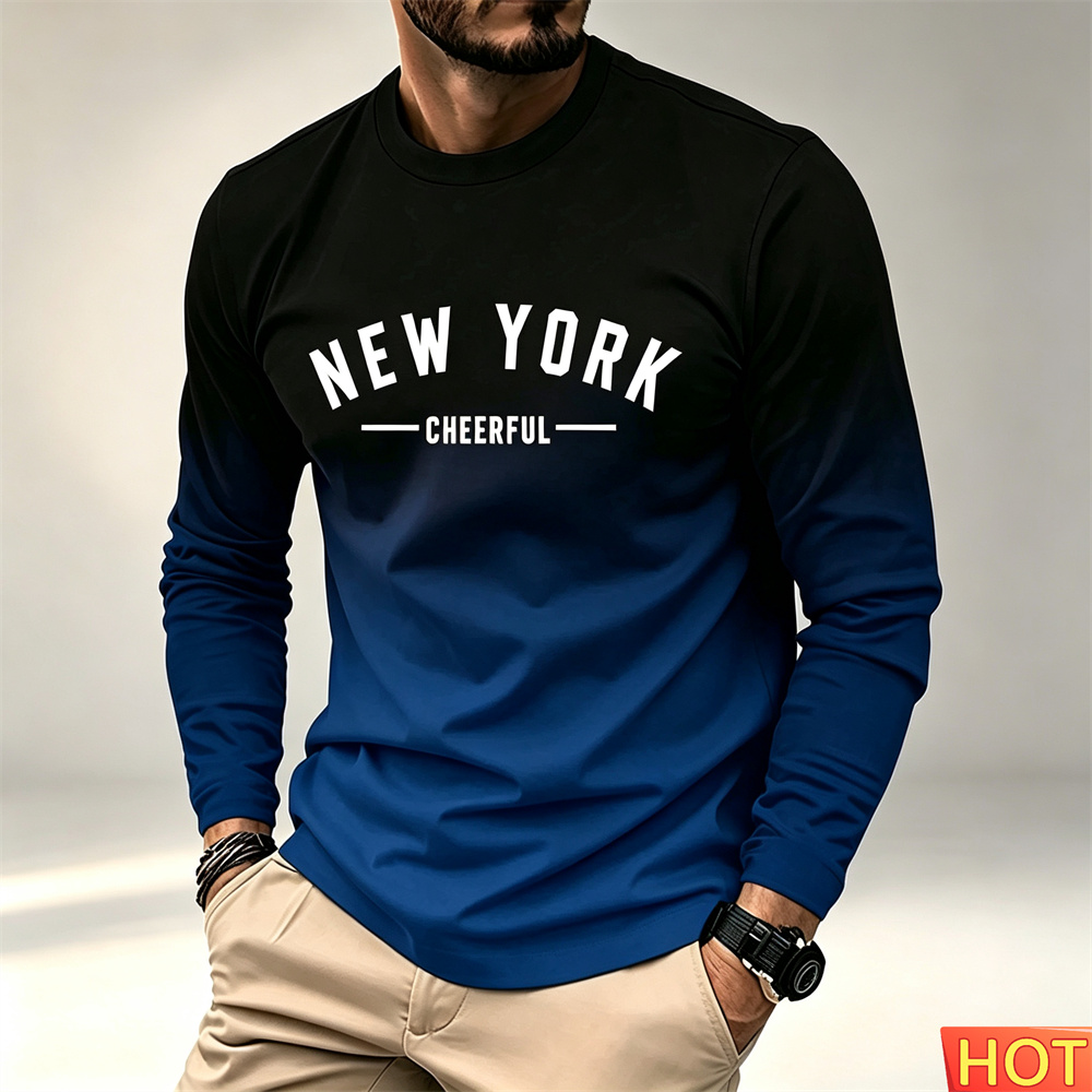 Winter Clothing New York - Nowa jesienno-zimowa męska koszulka z długim