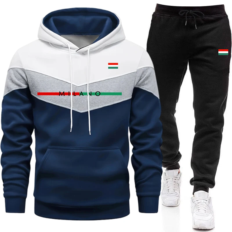 Winter Clothing For Men - Wysokiej jakości dres męski, casualowy, trójkolorowy,
