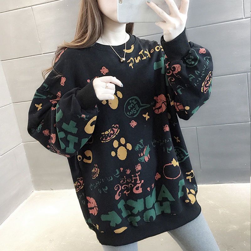 Luźne damskie bluzy z nadrukie – Winter Clothing Essentials For Women recenzja i cena