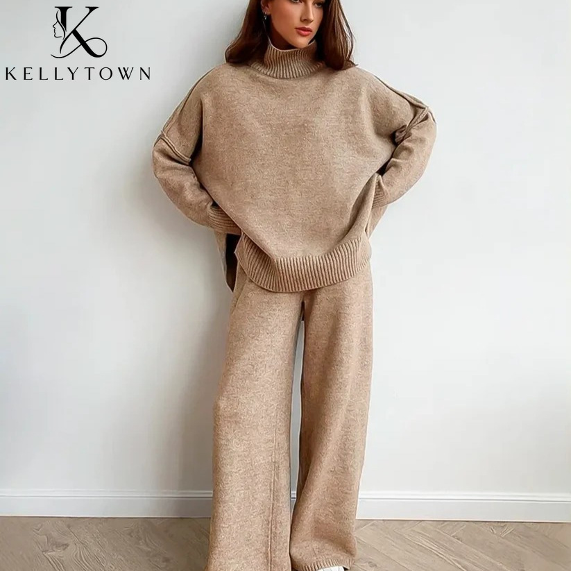 Komplet dzianinowy na jesień i – Winter Clothing Women Sale recenzja i cena