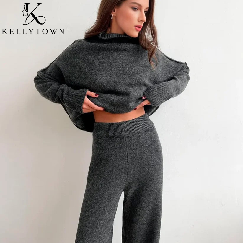 Komplet dzianinowy na jesień i – Winter Clothing Women Sale recenzja i cena