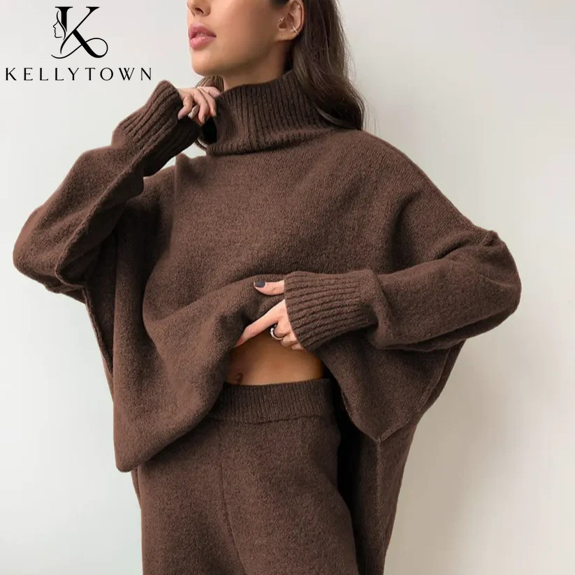 Komplet dzianinowy na jesień i – Winter Clothing Women Sale recenzja i cena