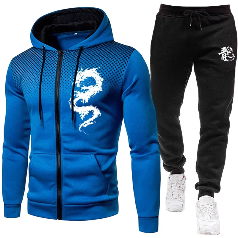 Męski Zestaw z Nadrukiem Smoka – Winter Clothing For Men recenzja i cena